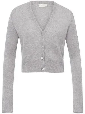 Strickjacke aus 100% Kaschmir Peter Hahn grau