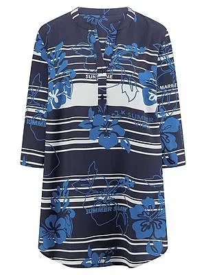 Long-Bluse Emilia Lay blau