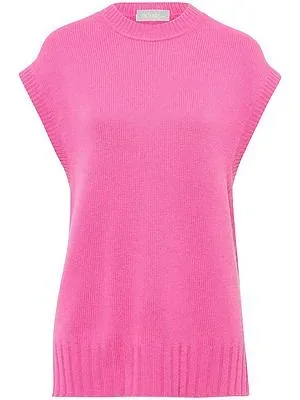 Rundhals Pullunder aus Schurwolle und Kaschmir include pink