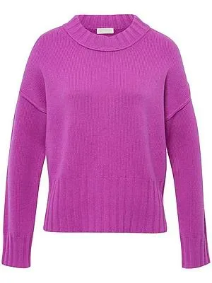 Rundhals-Pullover aus Schurwolle und Kaschmir Peter Hahn pink