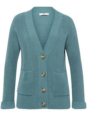 Strickjacke V-Ausschnitt Peter Hahn grün
