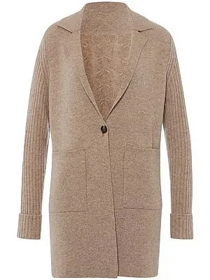 Strickmantel aus 100% Kaschmir Peter Hahn beige
