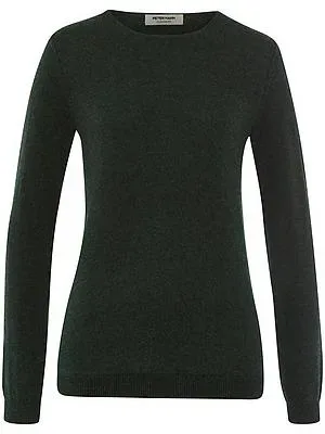 Rundhals-Pullover aus 100% Premium-Kaschmir Peter Hahn grün
