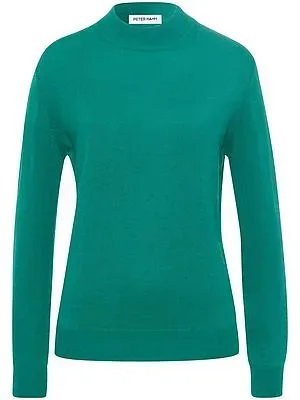 Stehbund-Pullover Modell Sabrina aus Seide und Kas Peter Hahn grün
