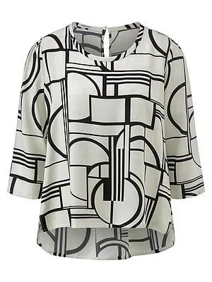 Bluse 3/4-Arm Peter Hahn weiss