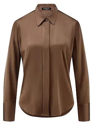 Bluse Seide Fadenmeister Berlin braun
