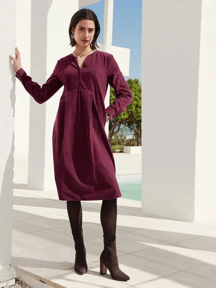 Cord-Kleid Peter Hahn pink