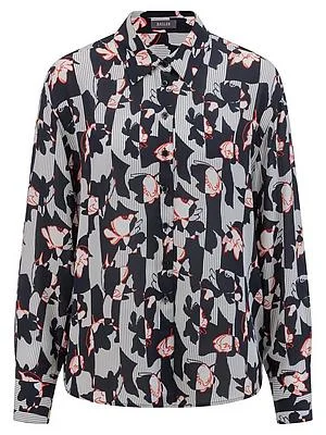 Long-Bluse überschnittener Schulter BASLER multicolor