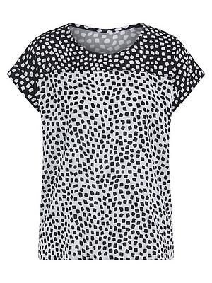 Tupfen-Bluse Peter Hahn schwarz
