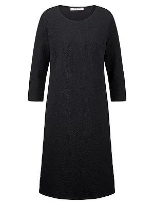 Jersey-Kleid Rundhals-Ausschnitt Peter Hahn schwarz