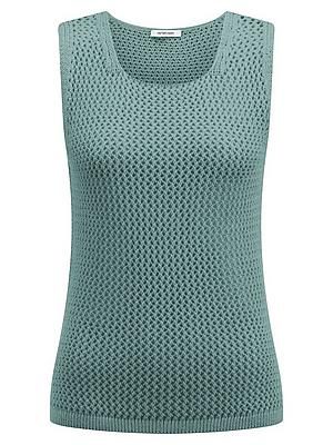 Stricktop Rundhals-Ausschnitt Peter Hahn grün