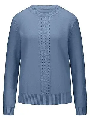 Rundhals-Pullover aus Schurwolle und Kaschmir Fadenmeister Berlin blau