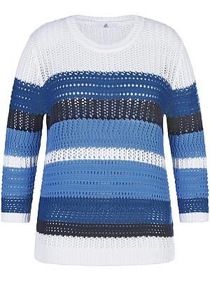 Rundhals-Pullover 3/4-Arm Anna Aura weiss