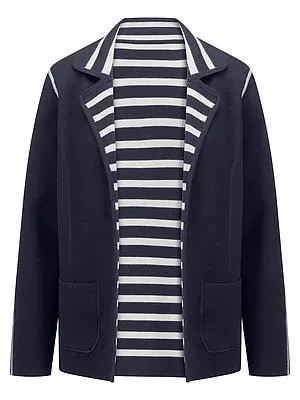 Wende-Strickjacke Peter Hahn blau