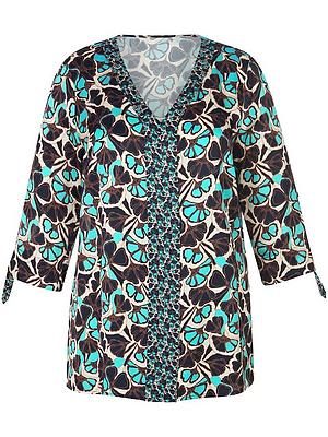 Bluse V-Ausschnitt Anna Aura beige