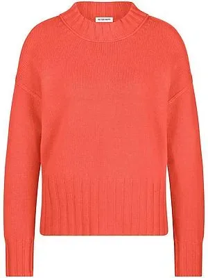 Rundhals-Pullover aus Schurwolle und Kaschmir Peter Hahn rot