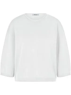 Rundhals-Pullover aus 100% SUPIMA®-Baumwolle Peter Hahn weiss