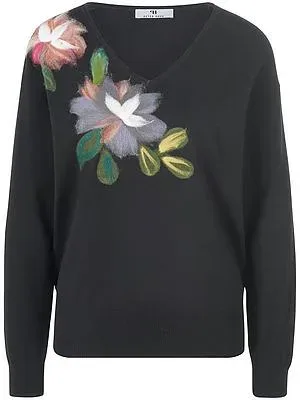V-Pullover Peter Hahn schwarz