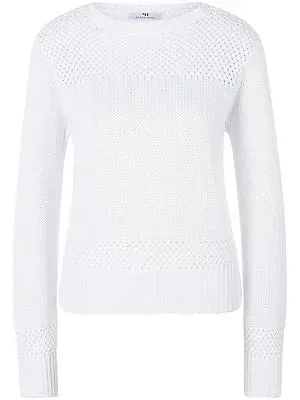 Pullover U-Boot-­Ausschnitt Peter Hahn weiss