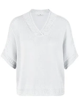 V-Pullover Peter Hahn weiss