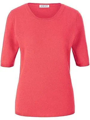 Rundhals-Pullover aus Schurwolle und Kaschmir Peter Hahn pink