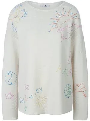 Rundhals-Pullover Peter Hahn weiss