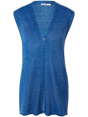 Strickweste V-Ausschnitt Peter Hahn blau