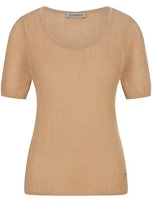 Pullover Rundhals-Ausschnitt Uta Raasch gold