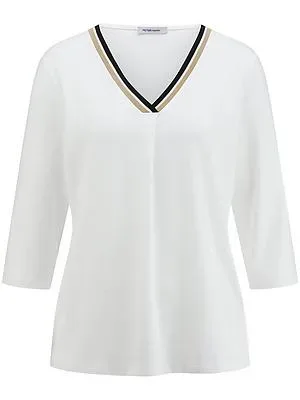 V-Shirt 3/4-Arm Peter Hahn weiss