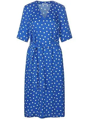 Kleid V-Ausschnitt Peter Hahn blau