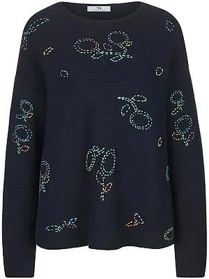 Rundhals-Pullover Peter Hahn blau