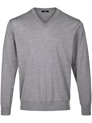 V-Pullover Peter Hahn grau