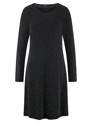 Jersey-Kleid Rundhals-Ausschnitt Peter Hahn schwarz