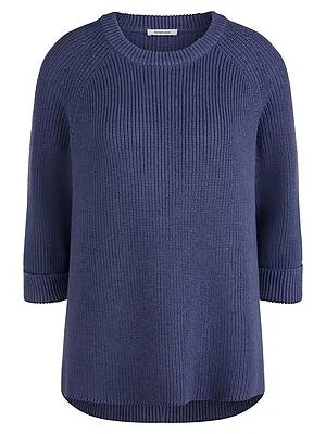 Long-Pullover aus 100% SUPIMA®-­Baumwolle Peter Hahn blau