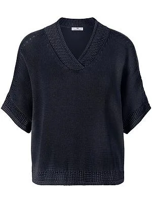 V-Pullover Peter Hahn blau