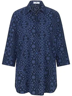 Long-Bluse 3/4-Arm Peter Hahn blau