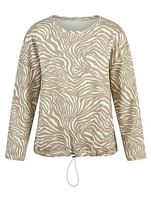 Sweatshirt Rundhals-Ausschnitt Peter Hahn beige
