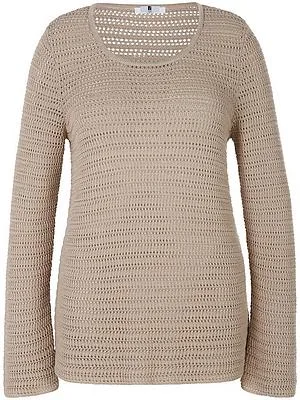 Rundhals-Pullover Anna Aura beige