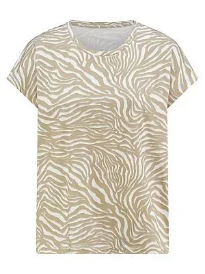 T-Shirt Rundhals-­Ausschnitt Peter Hahn beige