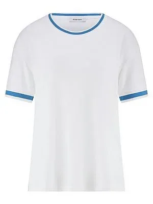 T-Shirt Rundhals-­Ausschnitt Peter Hahn weiss