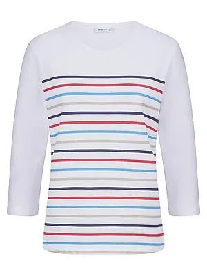 Shirt Rundhals-Ausschnitt Peter Hahn weiss