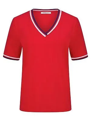 T-Shirt V-Ausschnitt Peter Hahn rot