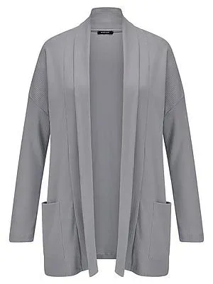 Long-Jacke Schalkragen Peter Hahn grau