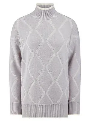 Long-Strickpullover BASLER grau