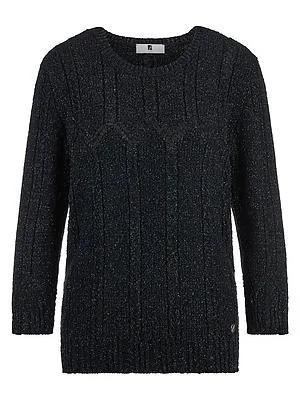 Rundhals-Pullover ­3/4-Arm Emilia Lay blau