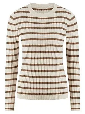 Rundhals-Pullover Kaschmir Peter Hahn weiss