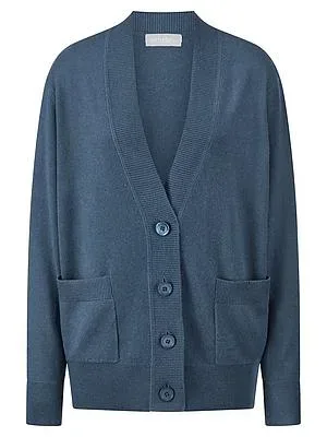 Strickjacke aus 100% Kaschmir include blau