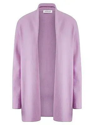 Strickjacke aus Schurwolle und Kaschmir Peter Hahn lila