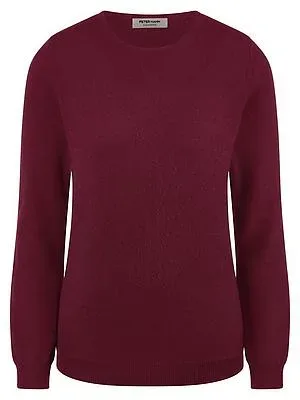 Rundhals-Pullover aus 100% Premium-Kaschmir Peter Hahn rot