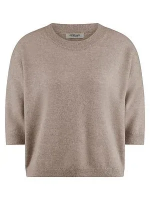 Rundhals-Pullover aus 100% Kaschmir Peter Hahn beige